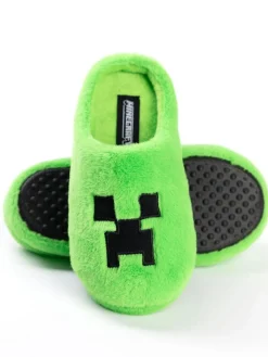 Discount Vanilla Underground Green Boys Minecraft Mule Slippers