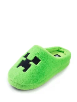 Discount Vanilla Underground Green Boys Minecraft Mule Slippers