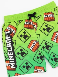 Vanilla Underground Green Boys Minecraft Licencing Swim Shorts^BOY Swimwear
