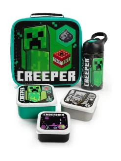 Vanilla Underground Green Minecraft Xbox Licensed Lunch Box Set^ Branded Kitchenware