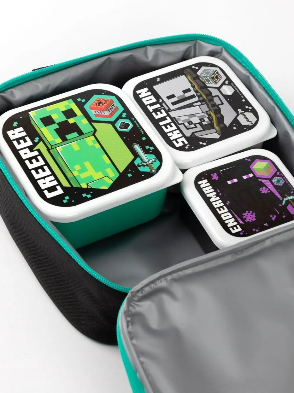 Vanilla Underground Green Minecraft Xbox Licensed Lunch Box Set^ Branded Kitchenware