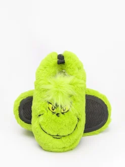 Best Vanilla Underground Kids Winter Christmas Fluffy Slippers Green Grinch