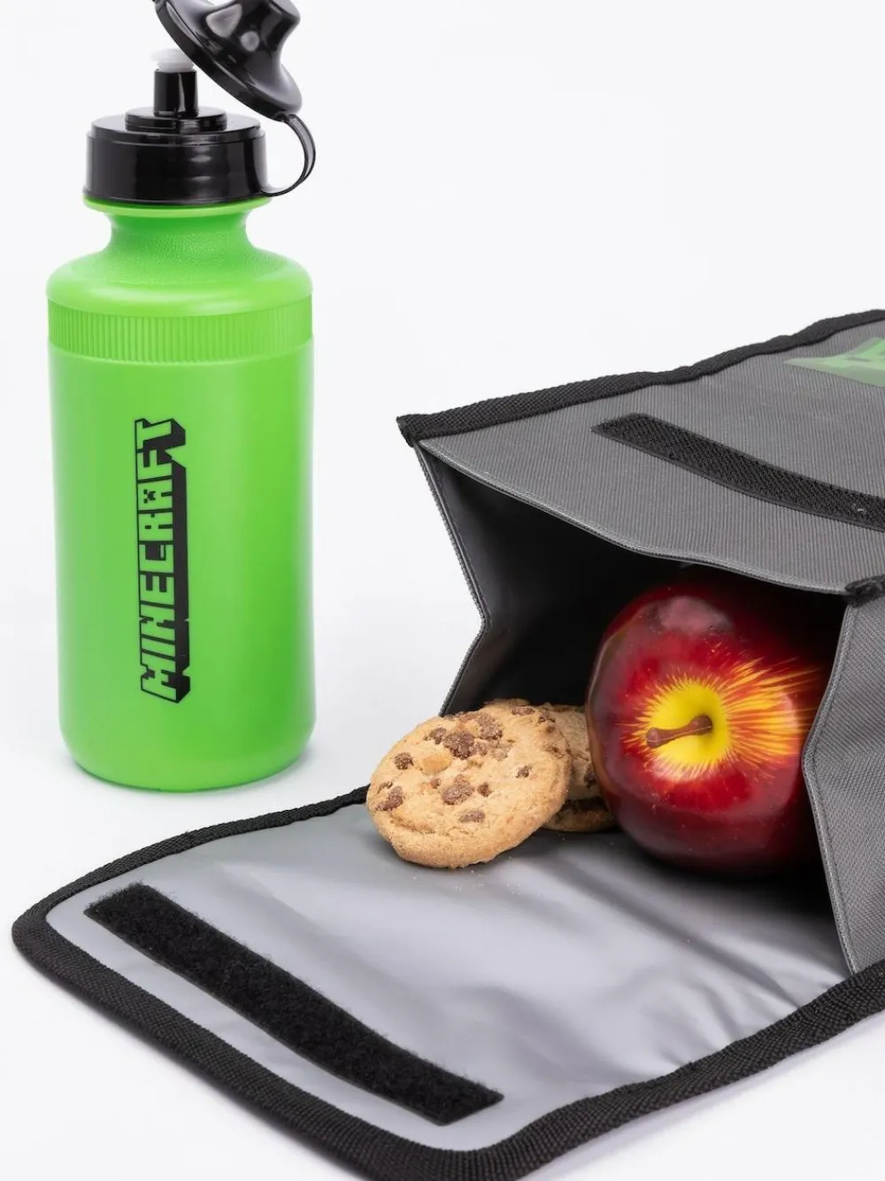 Vanilla Underground Grey Minecraft Boys Creeper 4 Piece Backpack Set^BOY Bags