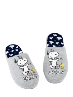 Vanilla Underground Grey Snoopy Womens Winter Mule Slippers^Women Slippers