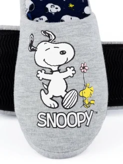 Vanilla Underground Grey Snoopy Womens Winter Mule Slippers^Women Slippers
