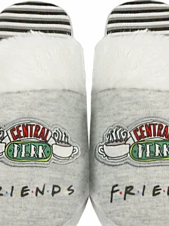 Discount Vanilla Underground Grey Friends Womens Winter Mule Slippers