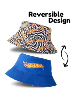Vanilla Underground Multi Boys Hot Wheels Reversible Bucket Hat^BOY Hats