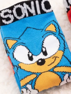 New Vanilla Underground Multicoloured Sonic the Hedgehog Calf Socks Set of 5