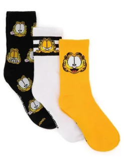 Vanilla Underground Orange Mens Garfield Socks 3 Pack^ Socks|Socks
