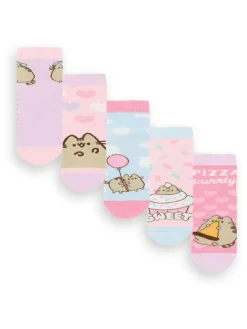 Vanilla Underground Pink Girls Pusheen Socks 5 Pack^ Tights|Socks & Tights