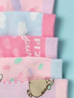 Vanilla Underground Pink Girls Pusheen Socks 5 Pack^ Tights|Socks & Tights