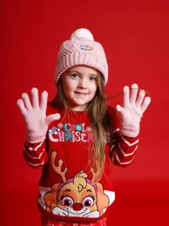 Best Vanilla Underground Pink Paw Patrol Girls Winter Beanie and Scarf Set