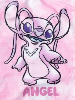 Discount Vanilla Underground Girls Disney Lilo & Stitch Multicoloured Stitch Swimsuit Pink