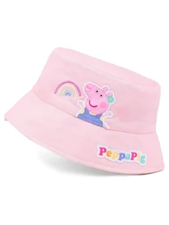 New Vanilla Underground Pink/Yellow Kids Peppa Pig Reversible Bucket Hat