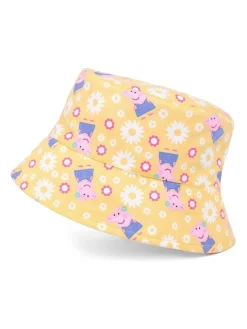 New Vanilla Underground Pink/Yellow Kids Peppa Pig Reversible Bucket Hat