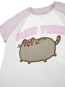 Online Vanilla Underground Purple Girls Pusheen 100% Cotton T-Shirt