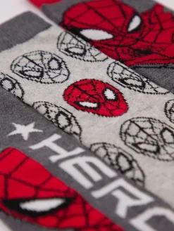 Online Vanilla Underground Boys Character Socks 6 Pack Red Spider-Man