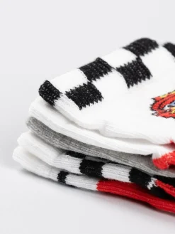 Best Vanilla Underground White Ligthning McQueen Calf Socks Set of 5