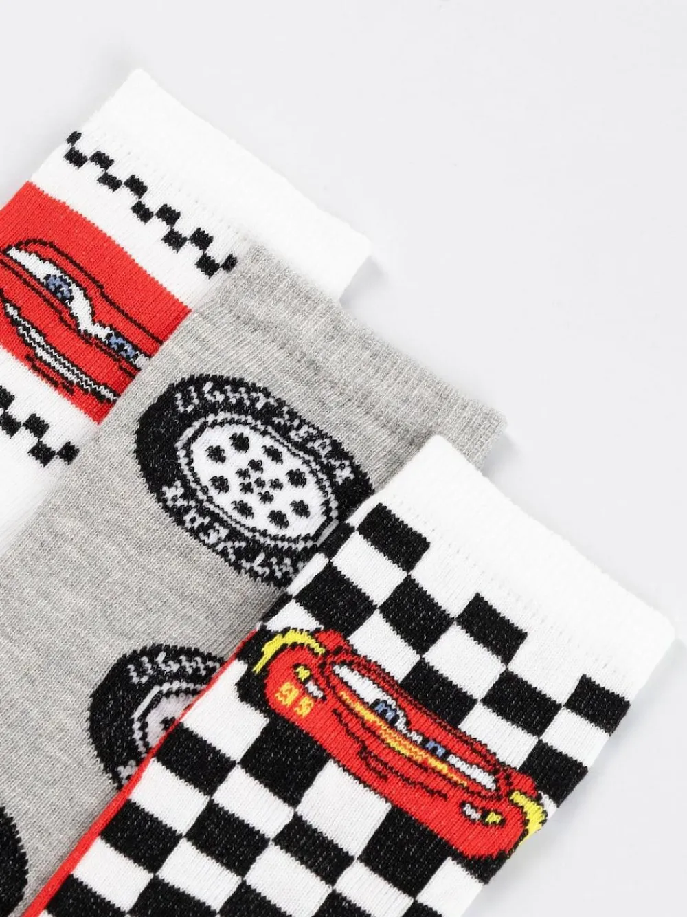 Best Vanilla Underground White Ligthning McQueen Calf Socks Set of 5