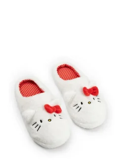 Vanilla Underground White Hello Kitty Character Face Slippers^Women Slippers