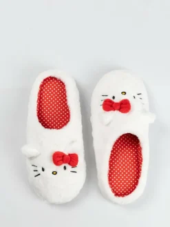 Vanilla Underground White Hello Kitty Character Face Slippers^Women Slippers