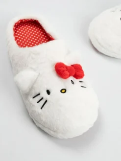 Vanilla Underground White Hello Kitty Character Face Slippers^Women Slippers
