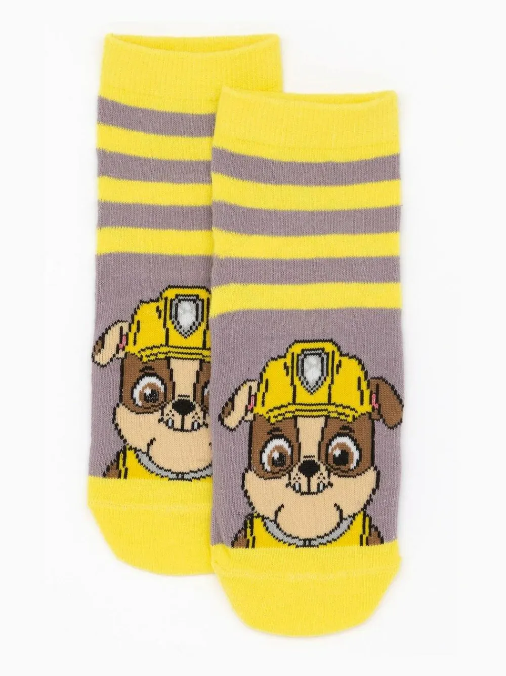 Discount Vanilla Underground Yellow Paw Patrol Multicoloured Boys Multi-Character Face Graphic Calf Socks Set of 5