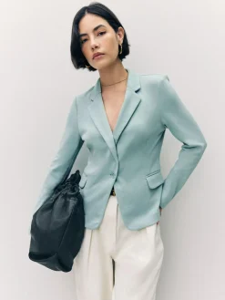 VERO MODA Light Teal Fitted Blazer^Women Suits & Tailoring|Blazers