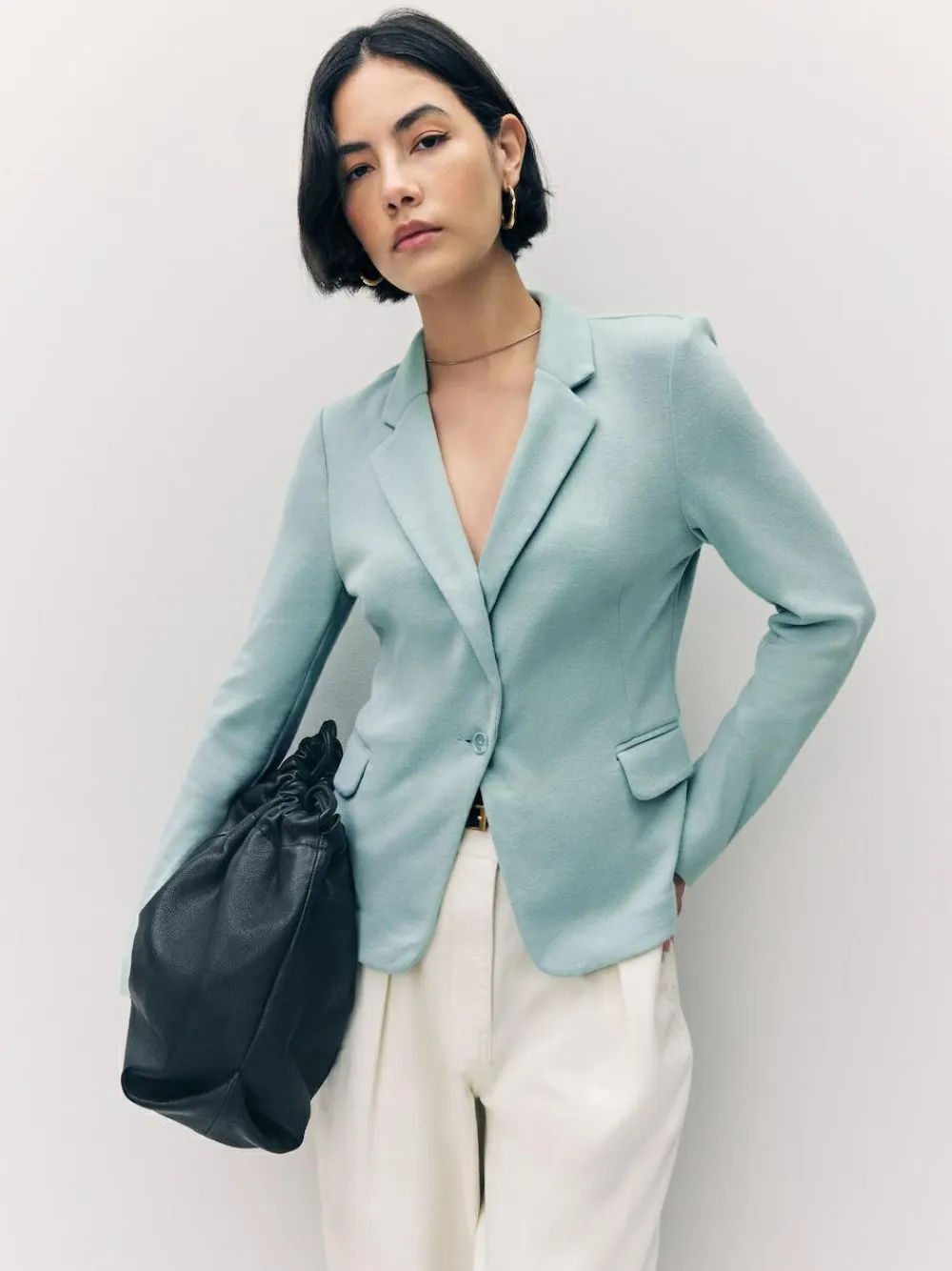 VERO MODA Light Teal Fitted Blazer^Women Suits & Tailoring|Blazers