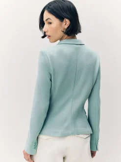 VERO MODA Light Teal Fitted Blazer^Women Suits & Tailoring|Blazers