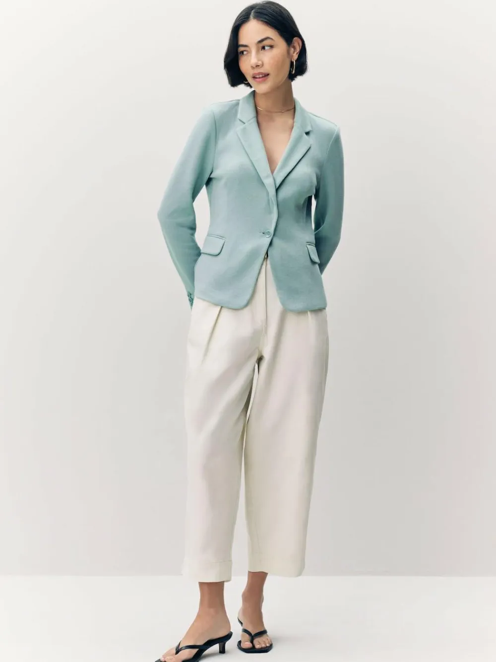 VERO MODA Light Teal Fitted Blazer^Women Suits & Tailoring|Blazers