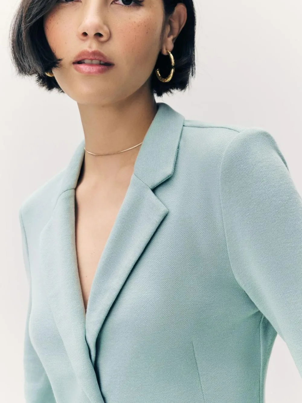 VERO MODA Light Teal Fitted Blazer^Women Suits & Tailoring|Blazers