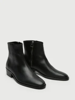 Walk London Black Leather Hoxton Zip Boots^ Boots|Boots