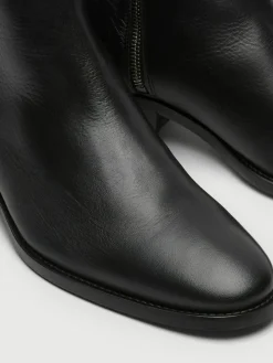 Walk London Black Leather Hoxton Zip Boots^ Boots|Boots