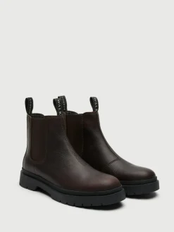 Walk London Brown Leather Callum Seam Chelsea Boots^ Boots|Boots