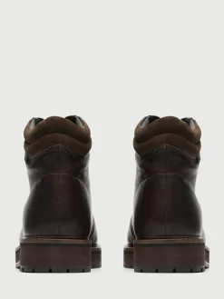 Walk London Brown Leather Connery Hiking Boots