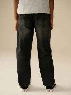 Next Washed Black Loose Fit Stretch Jeans (3-17yrs)^BOY Jeans|Jeans