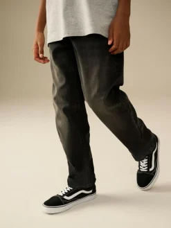 Next Washed Black Loose Fit Stretch Jeans (3-17yrs)^BOY Jeans|Jeans