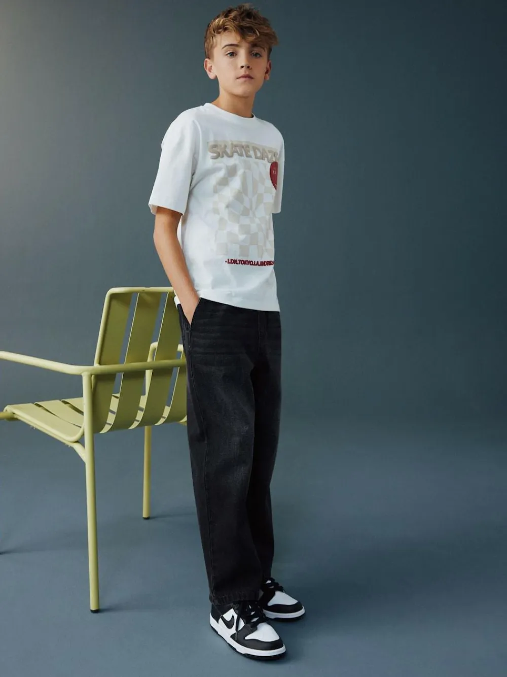 Outlet Next Pull on Denim Jeans (3-16yrs) Washed Black