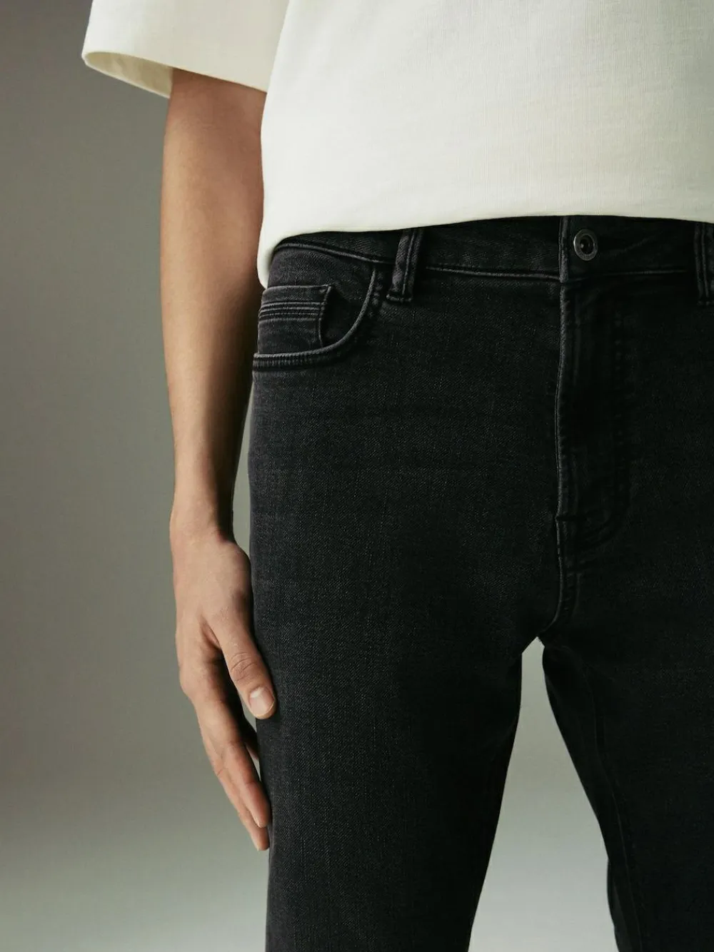 Outlet Next Washed Black Slim Fit Comfort Stretch Jeans