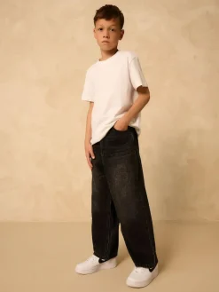 Next Washed Black Super-wide Fit Authentic Jeans (3-16yrs)^BOY Jeans|Jeans