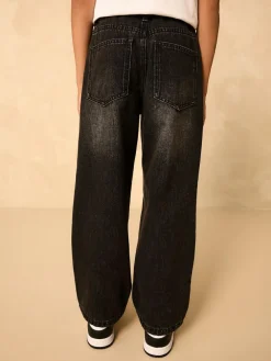 Next Washed Black Wide Fit Authentic Jeans (3-16yrs)^BOY Jeans|Jeans