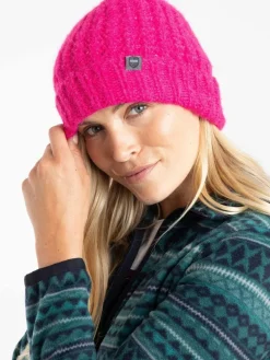 Discount Weird Fish Clare Double Rib Beanie Hat Pink