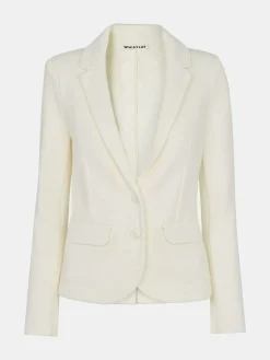 Whistles White Slim Jersey Jacket^Women Blazers