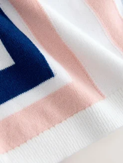 Discount Next 100% Cotton Knitted Zip Neck Polo Shirt (3mths-7yrs) White