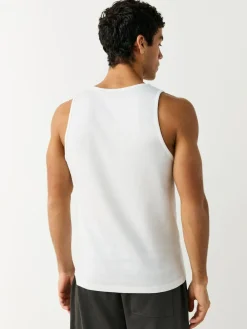 New Next 100% Cotton Layering Vests 5 Pack White
