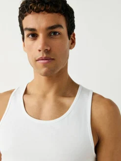 New Next 100% Cotton Layering Vests 5 Pack White