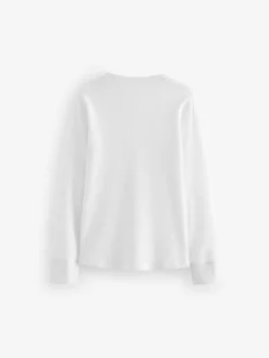 Discount Next White 100% Cotton Long Sleeve T-Shirts 3 Pack (1.5-16yrs)