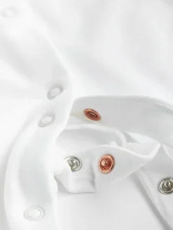 Best Next White 3 Pack 100% Cotton Baby Sleepsuits (0-18mths)