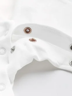 Next White 5 Pack 100% Cotton Baby Sleepsuits (0-18mths)^BOY Unisex|Nightwear